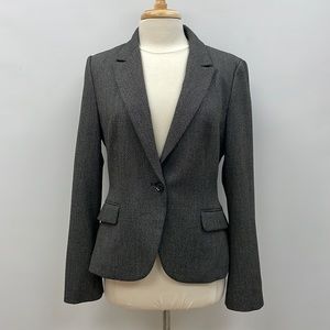 Express Single Breasted Blazer Preppy Academia Business Stretch Grey 12